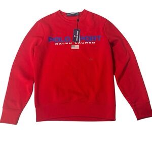 Polo Sport Ralph Lauren Red Crewneck Sweatshirt Mens Small